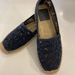 Tory Burch lace espadrilles worn once.